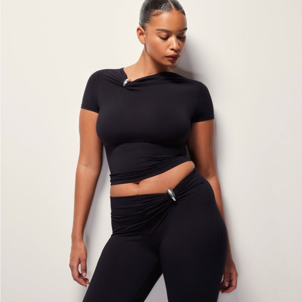 Khy X grace ling pierced short sleeve top